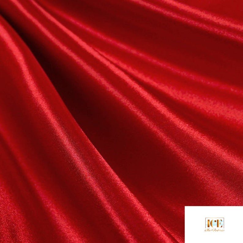 Medium Charmeuse Satin Fabric By The Roll (40 yards) Wholesale FabricSatin FabricICEFABRICICE FABRICSRedBy The Roll (60" Wide)Medium Charmeuse Satin Fabric By The Roll (40 yards) Wholesale Fabric ICEFABRIC