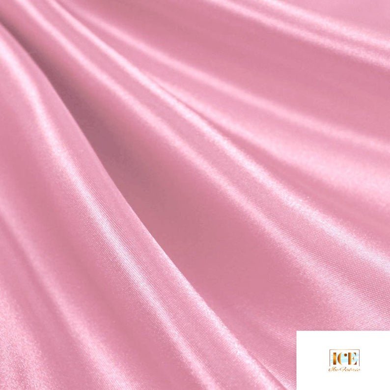 Medium Charmeuse Satin Fabric By The Roll (40 yards) Wholesale FabricSatin FabricICEFABRICICE FABRICSPinkBy The Roll (60" Wide)Medium Charmeuse Satin Fabric By The Roll (40 yards) Wholesale Fabric ICEFABRIC