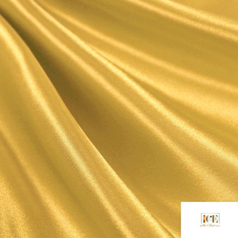 Medium Charmeuse Satin Fabric By The Roll (40 yards) Wholesale FabricSatin FabricICEFABRICICE FABRICSGoldBy The Roll (60" Wide)Medium Charmeuse Satin Fabric By The Roll (40 yards) Wholesale Fabric ICEFABRIC