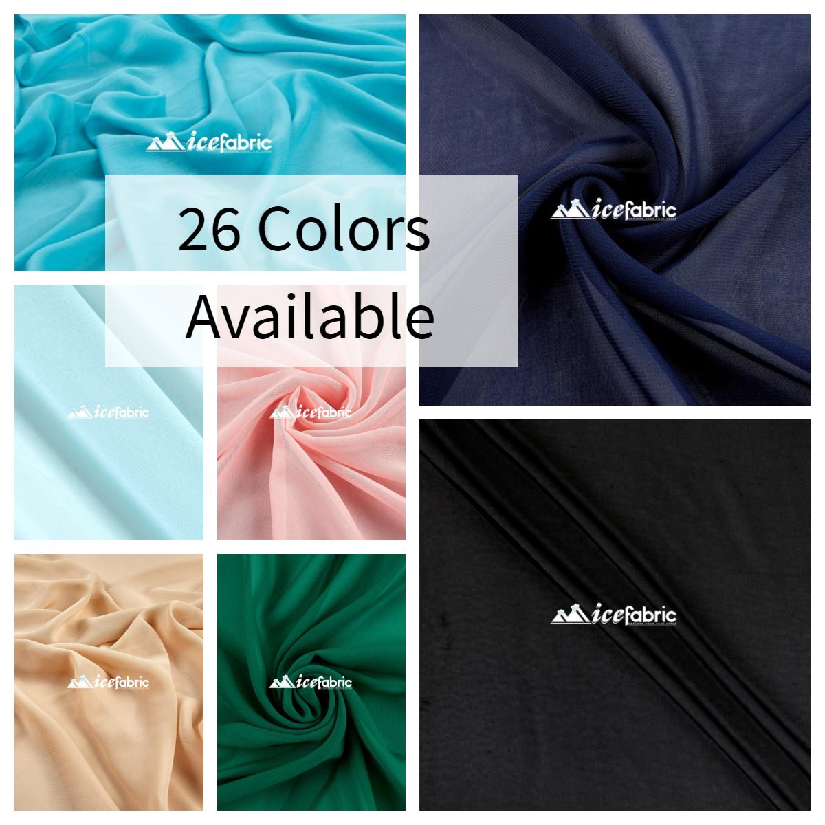 Mia Soft Poly Chiffon Sheer Fabric By the yard