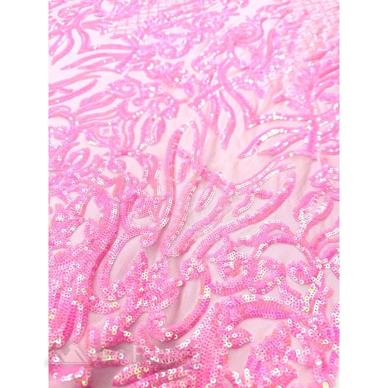 Mia Stretch Sequin Fabric By The Yard | Spandex MeshICE FABRICSICE FABRICSIridescent Bubble GumBy The Yard (56" Wide)Pink | Mia Stretch Sequin Fabric By The Yard | Spandex Mesh ICE FABRICS