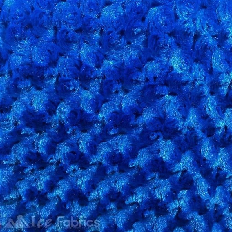 Minky Rose Rosebud Fabric Blanket FabricICE FABRICSICE FABRICSRoyal BlueMinky Rose Rosebud Fabric Blanket Fabric ICE FABRICS