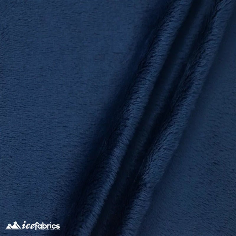 Minky Solid 3mm Pile Blanket FabricICE FABRICSICE FABRICSBy The Yard (60 inches Wide)Navy BlueMinky Solid 3mm Pile Blanket Fabric ICE FABRICS