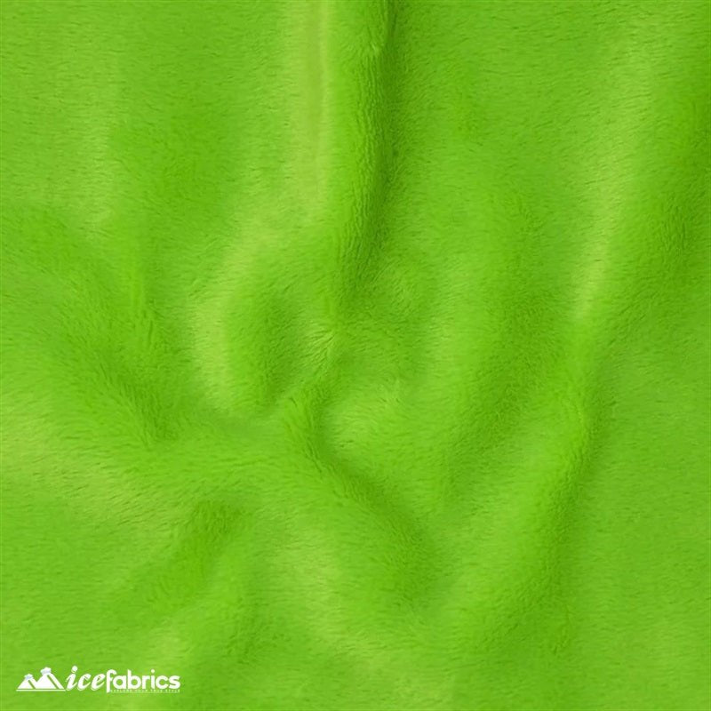 Minky Solid 3mm Pile Blanket FabricICE FABRICSICE FABRICSBy The Yard (60 inches Wide)LimeMinky Solid 3mm Pile Blanket Fabric ICE FABRICS