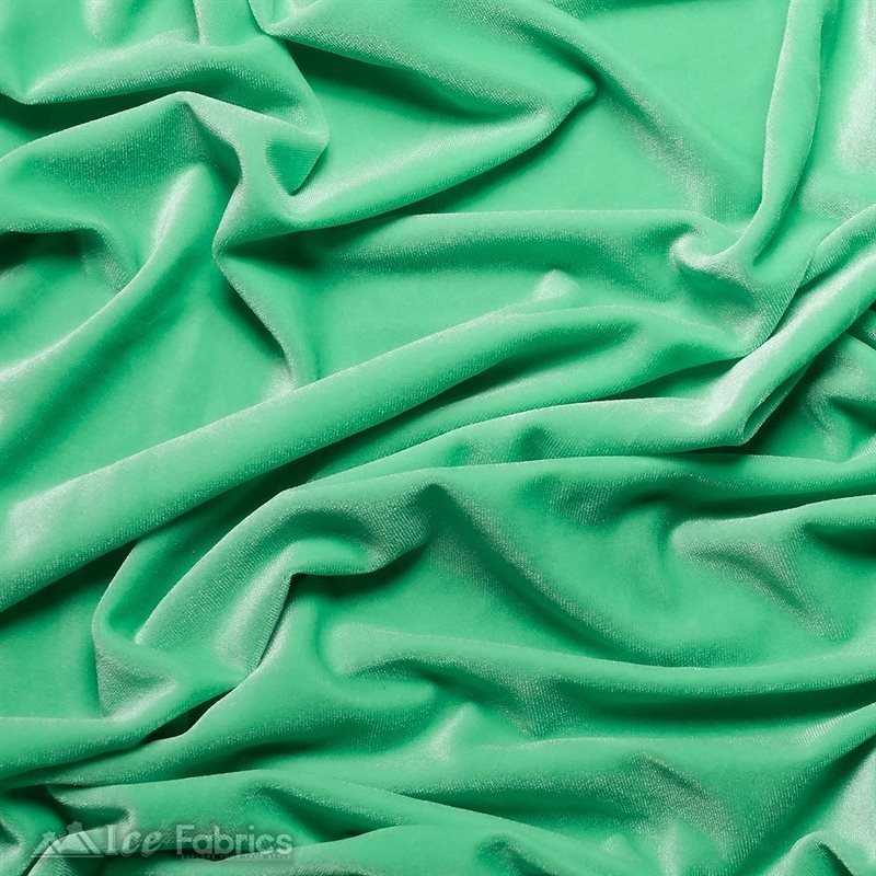 Mint Wholesale Velvet Fabric Stretch | 60" WideICE FABRICSICE FABRICS20 Yards MintMint Wholesale Velvet Fabric Stretch | 60" Wide