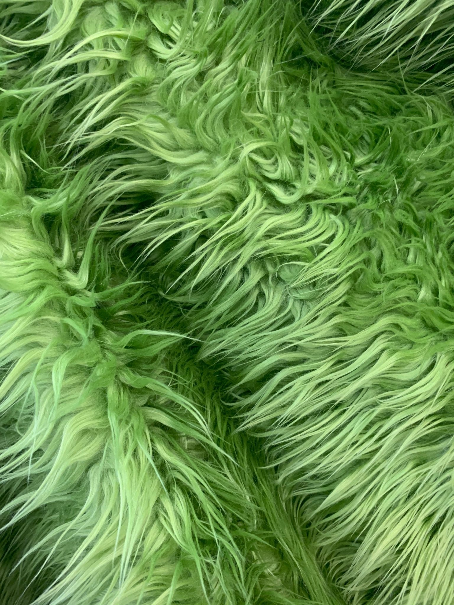 Mongolian Long Pile Fake Faux Fur Fabric Sold By The YardICEFABRICICE FABRICSLime GreenBy The Yard (60 inches Wide)Mongolian Long Pile Fake Faux Fur Fabric Sold By The Yard ICEFABRIC