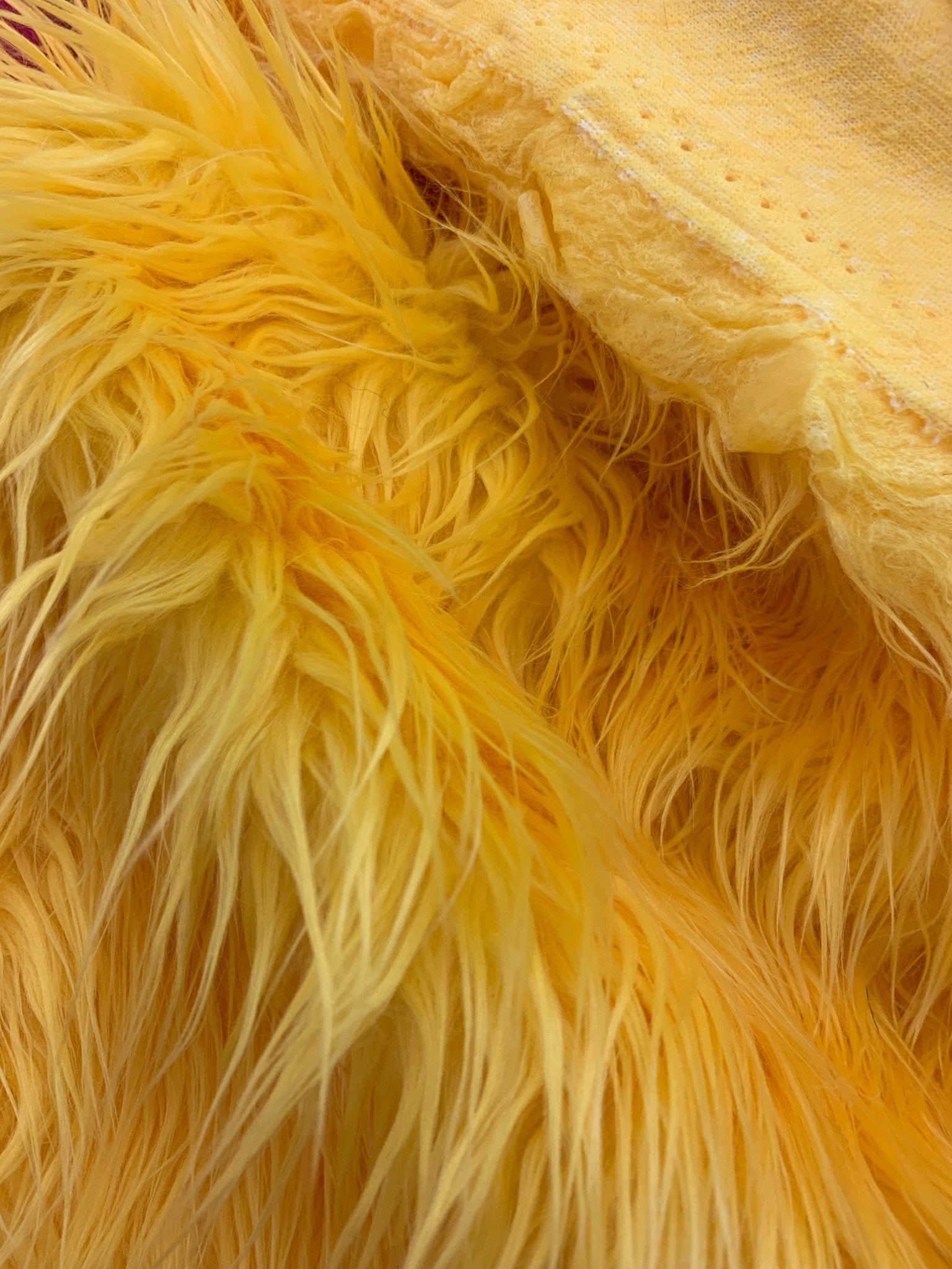 Mongolian Long Pile Fake Faux Fur Fabric Sold By The YardICEFABRICICE FABRICSMango YellowBy The Yard (60 inches Wide)Mongolian Long Pile Fake Faux Fur Fabric Sold By The Yard ICEFABRIC