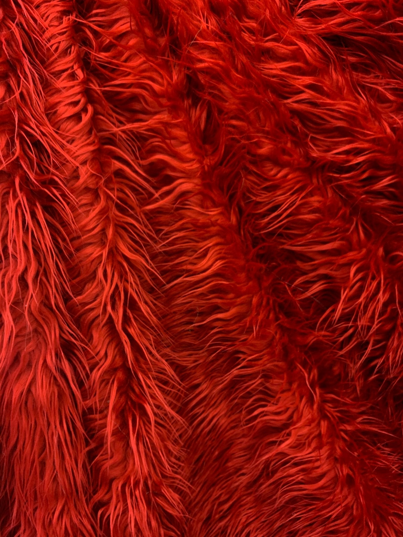 Mongolian Long Pile Fake Faux Fur Fabric Sold By The YardICEFABRICICE FABRICSRedBy The Yard (60 inches Wide)Mongolian Long Pile Fake Faux Fur Fabric Sold By The Yard ICEFABRIC