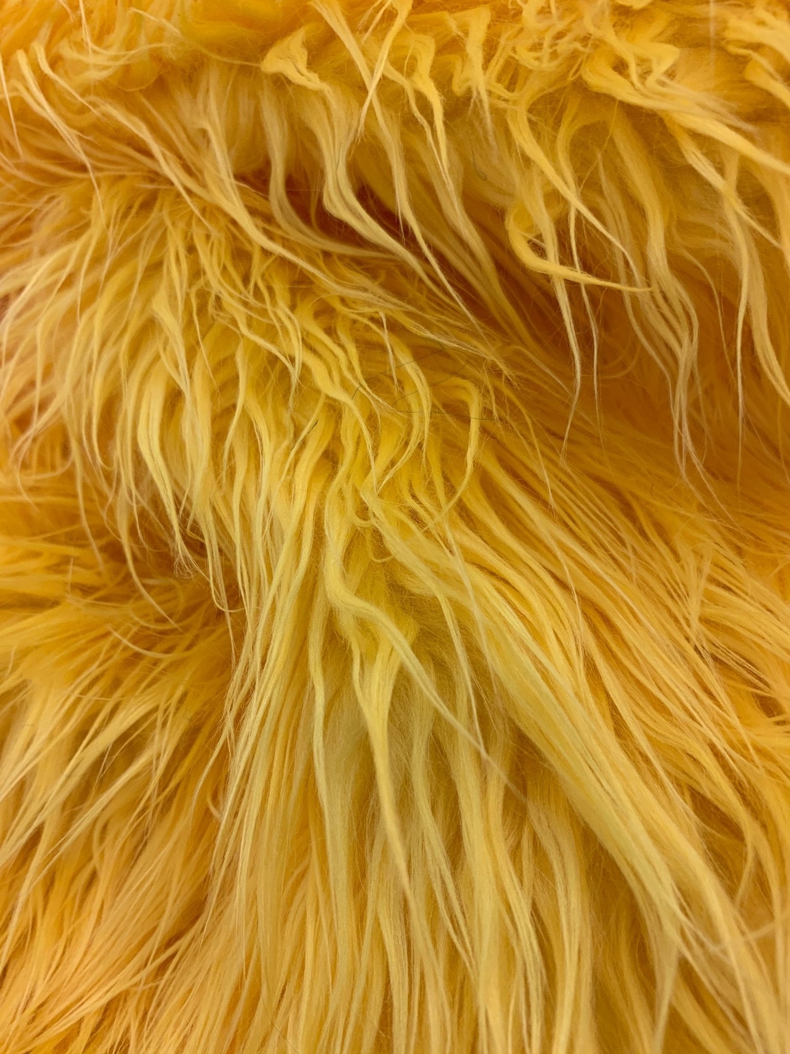 Mongolian Long Pile Fake Faux Fur Fabric Sold By The YardICEFABRICICE FABRICSMango YellowBy The Yard (60 inches Wide)Mongolian Long Pile Fake Faux Fur Fabric Sold By The Yard ICEFABRIC