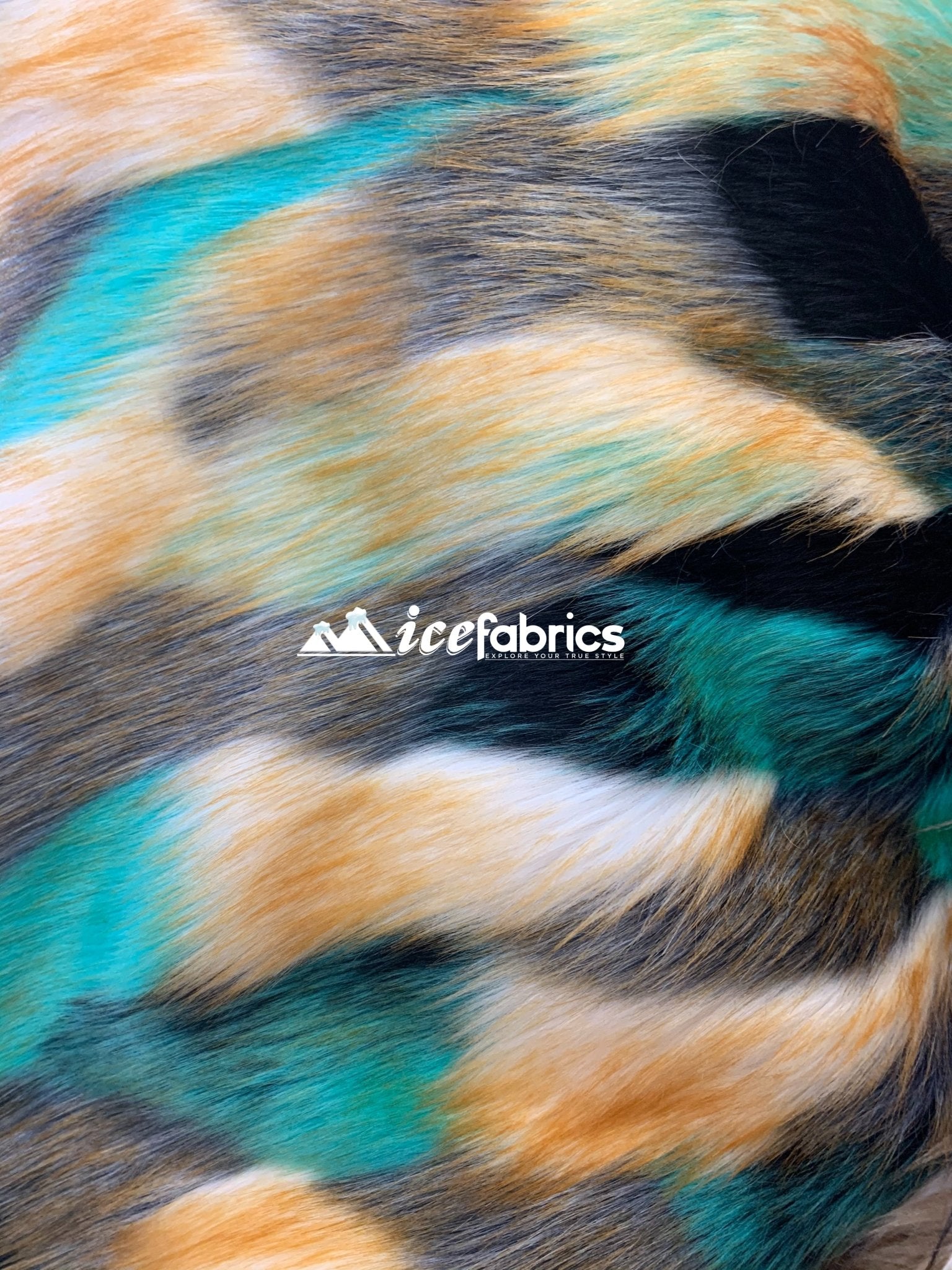 Multi-Color Animal Fake Faux Fur Fabric By The YardICEFABRICICE FABRICSGray Green BrownBy The Yard (60 inches Wide)Multi-Color Animal Fake Faux Fur Fabric By The Yard ICEFABRIC Gray Green Brown