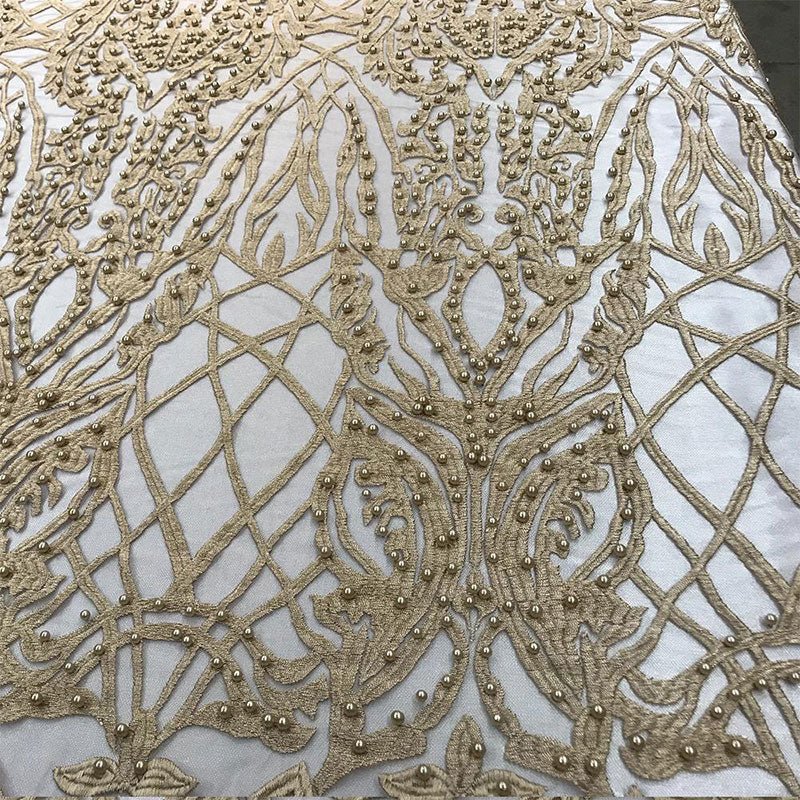 Multi-Color Design Embroidered Beaded Lace FabricICE FABRICSICE FABRICSBlushMulti-Color Design Embroidered Beaded Lace Fabric ICE FABRICS