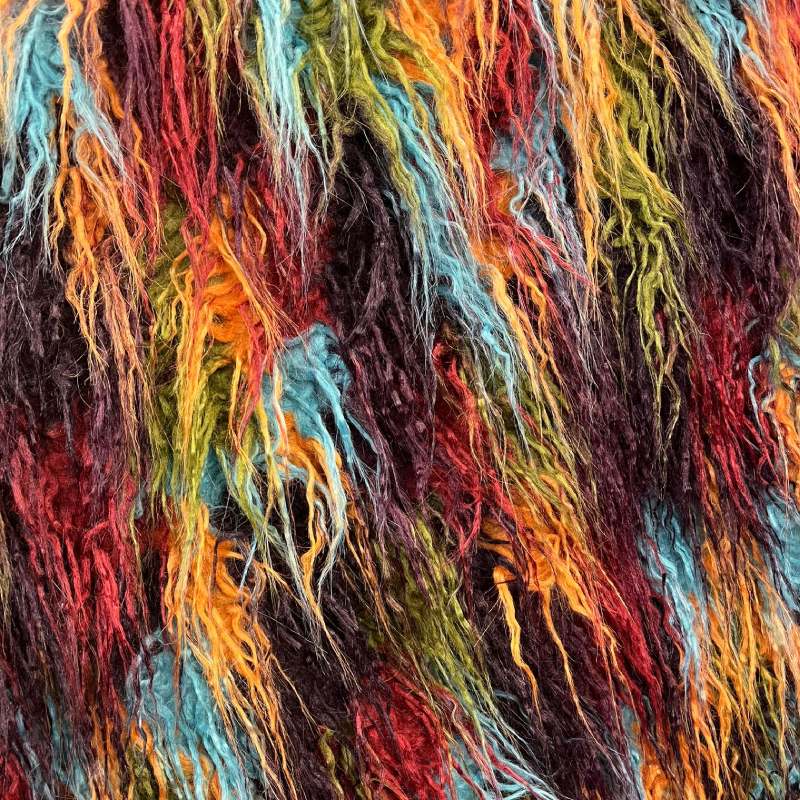 Multicolor Long Pile Mongolian Faux Fur FabricICE FABRICSICE FABRICSBy The YardOrange BurgundyMulticolor Long Pile Mongolian Faux Fur Fabric ICE FABRICS
