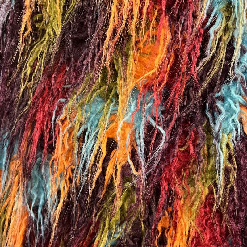 Multicolor Long Pile Mongolian Faux Fur FabricICE FABRICSICE FABRICSBy The YardOrange BurgundyMulticolor Long Pile Mongolian Faux Fur Fabric ICE FABRICS