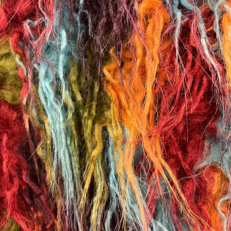 Multicolor Long Pile Mongolian Faux Fur FabricICE FABRICSICE FABRICSBy The YardOrange BurgundyMulticolor Long Pile Mongolian Faux Fur Fabric ICE FABRICS