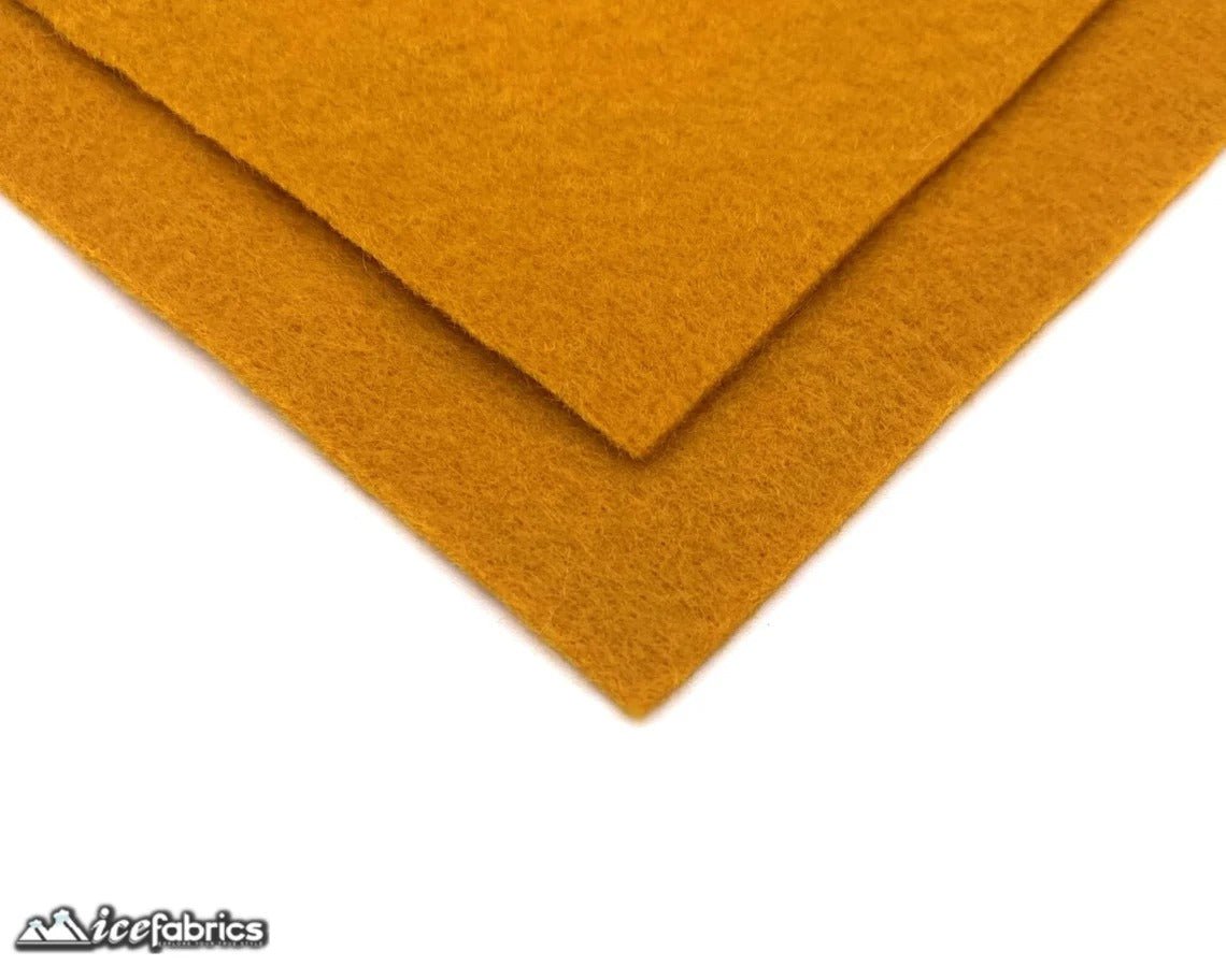 Mustard Acrylic Wholesale Felt Fabric 1.6mm ThickICE FABRICSICE FABRICSBy The Roll (72" Wide)Mustard Acrylic Wholesale Felt Fabric (20 Yards Bolt ) 1.6mm Thick ICE FABRICS
