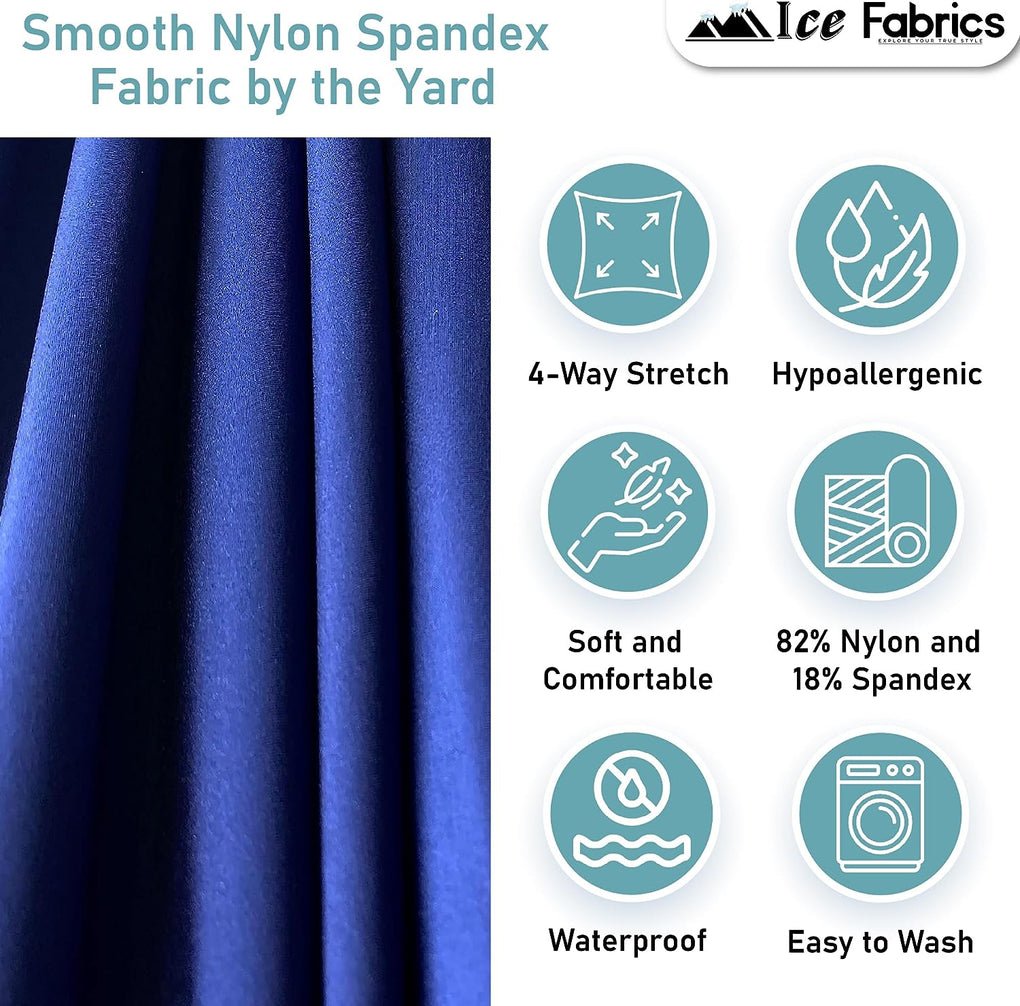 Navy 4 Way Stretch Nylon Spandex Fabric WholesaleICE FABRICSICE FABRICSBy The Roll (72" Wide)Navy 4 Way Stretch Nylon Spandex Fabric Wholesale ICE FABRICS