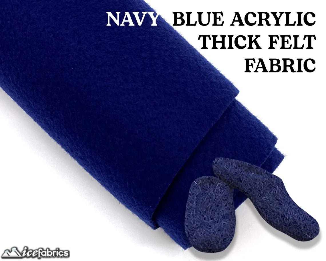 Navy Blue Felt Material Acrylic Felt Material 1.6mm ThickICE FABRICSICE FABRICS4”X4”InchesNavy Blue Felt Material Acrylic Felt Material 1.6mm Thick ICE FABRICS
