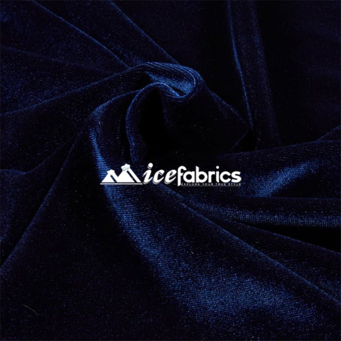 Navy Luxury Stretch Velvet Fabric _ Spandex FabricVelvet FabricICE FABRICSICE FABRICSNavy Luxury Stretch Velvet Fabric _ Spandex Fabric ICE FABRICS