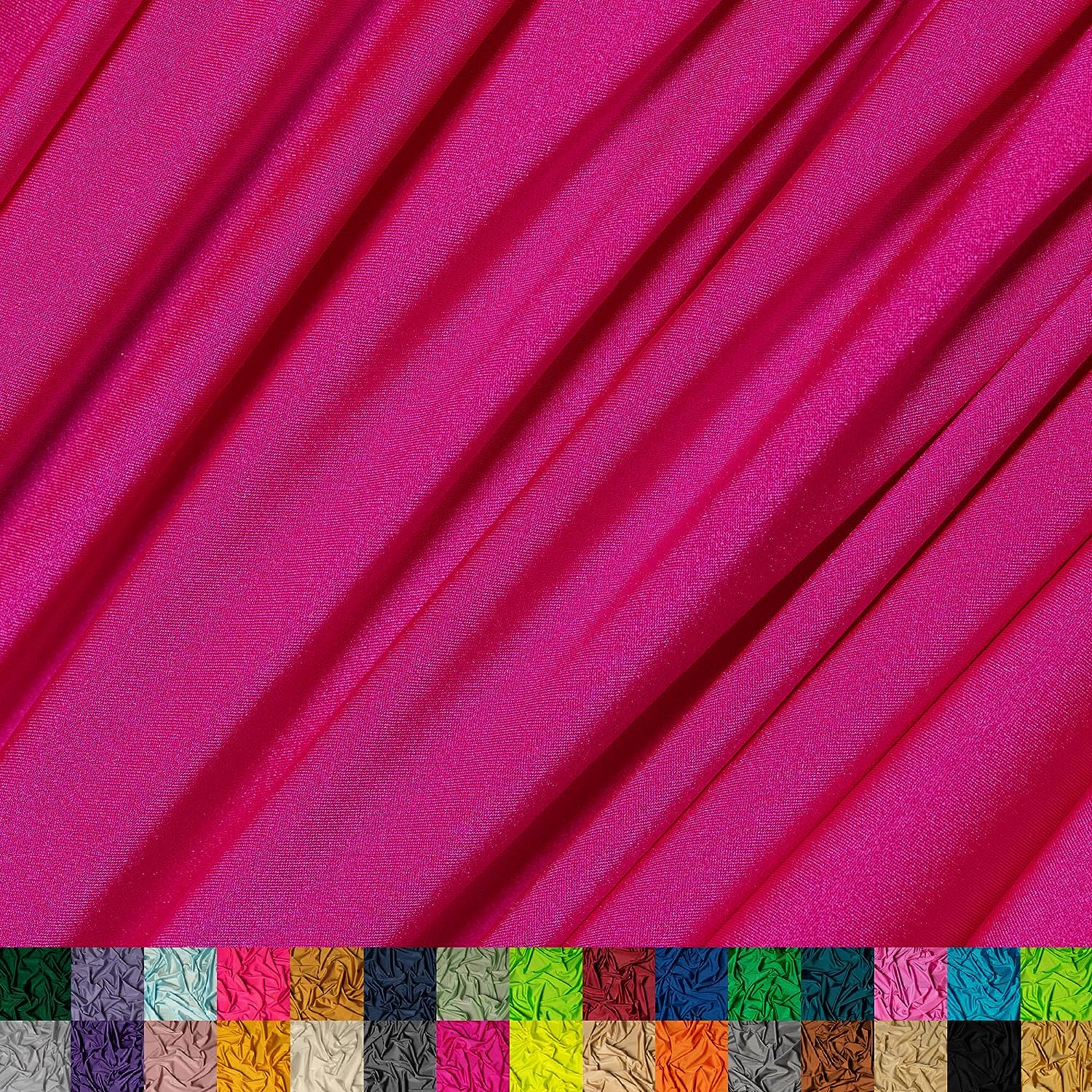 Neon Fuchsia Luxury Nylon Spandex Fabric By The YardICE FABRICSICE FABRICSBy The Yard (58" Width)Neon Fuchsia Luxury Nylon Spandex Fabric By The Yard ICE FABRICS