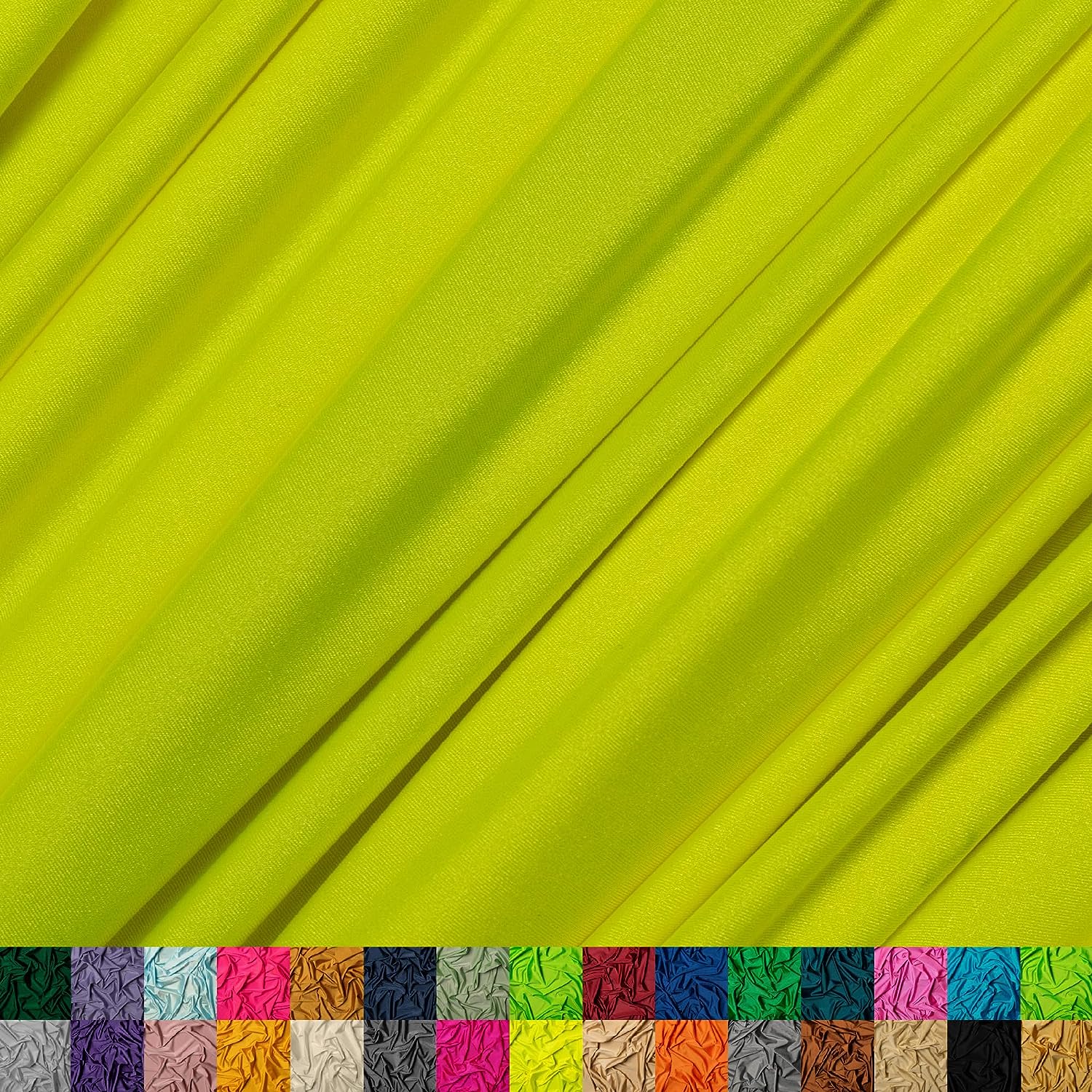 Neon Yellow Luxury Nylon Spandex Fabric By The YardICE FABRICSICE FABRICSBy The Yard (58" Width)Neon Yellow Luxury Nylon Spandex Fabric By The Yard ICE FABRICS