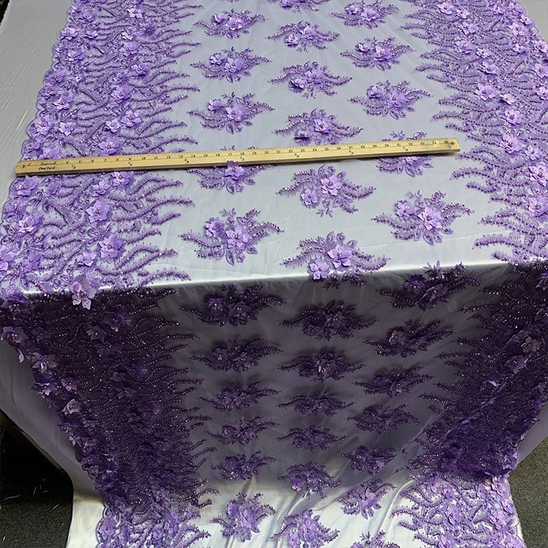 New 3D Beaded Flowers Hand Embroidered Floral Mesh Lace With Sequins FabricICEFABRICICE FABRICSGoldNew 3D Beaded Flowers Hand Embroidered Floral Mesh Lace With Sequins Fabric ICEFABRIC