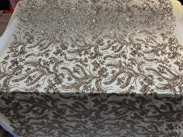 New Design Gold Embroidered 4 Way Stretch Sequin Fabric Sold By The YardICE FABRICSICE FABRICSNew Design Gold Embroidered 4 Way Stretch Sequin Fabric Sold By The Yard ICE FABRICS