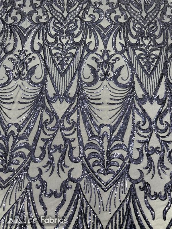 New Embroidered 4 Way Stretch Spandex Sequin FabricICE FABRICSICE FABRICSBy The Yard (60" Wide)Navy BlueNew Embroidered 4 Way Stretch spandex Sequin Fabric ICE FABRICS