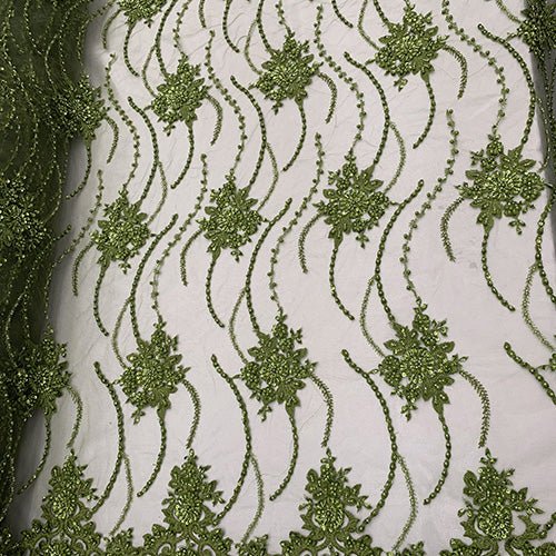 New Paris Heavy Fashion Embroidery Flowers Beaded Prom Mesh Lace FabricICEFABRICICE FABRICSLemon GreenNew Paris Heavy Fashion Embroidery Flowers Beaded Prom Mesh Lace Fabric ICEFABRIC