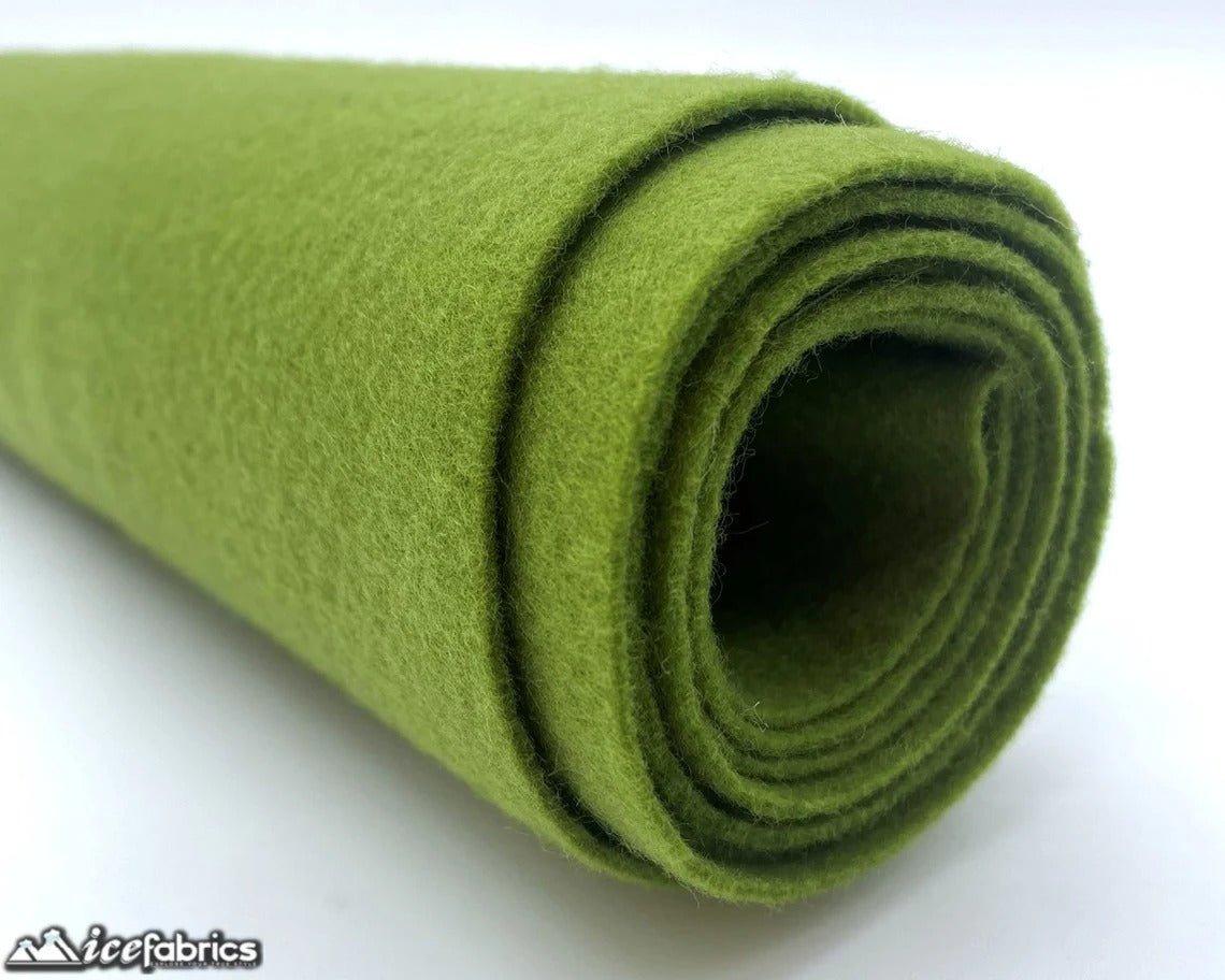 Olive Acrylic Wholesale Felt Fabric 1.6mm ThickICE FABRICSICE FABRICSBy The Roll (72" Wide)Olive Acrylic Wholesale Felt Fabric (20 Yards Bolt ) 1.6mm Thick ICE FABRICS