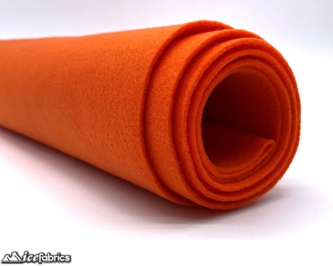 Orange Acrylic Wholesale Felt Fabric 1.6mm ThickICE FABRICSICE FABRICSBy The Roll (72" Wide)Orange Acrylic Wholesale Felt Fabric (20 Yards Bolt ) 1.6mm Thick ICE FABRICS