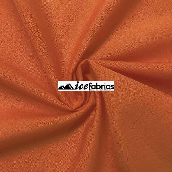 Orange Poly Cotton Fabric By The Yard (Broadcloth)Cotton FabricICEFABRICICE FABRICSBy The Yard (58" Wide)Orange Poly Cotton Fabric By The Yard (Broadcloth) ICEFABRIC