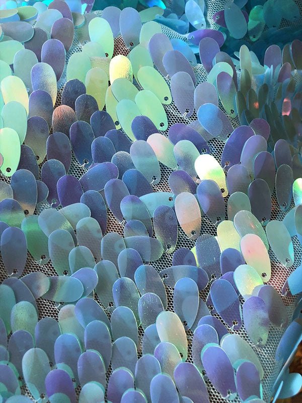 Oval Tear Sequin Mermaid Fabric Iridescent FabricICEFABRICICE FABRICSBaby BlueOval Tear Sequin Mermaid Fabric Iridescent Fabric ICEFABRIC
