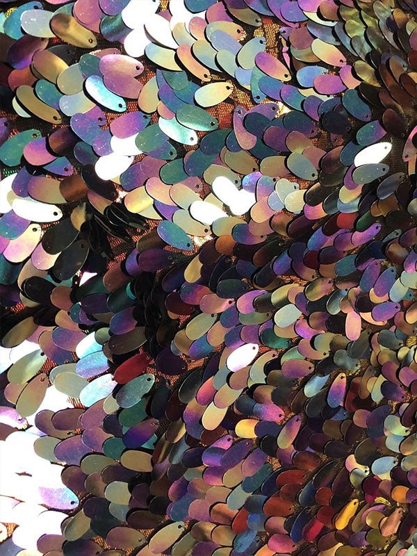 Oval Tear Sequin Mermaid Fabric Iridescent FabricICEFABRICICE FABRICSRainbowOval Tear Sequin Mermaid Fabric Iridescent Fabric ICEFABRIC