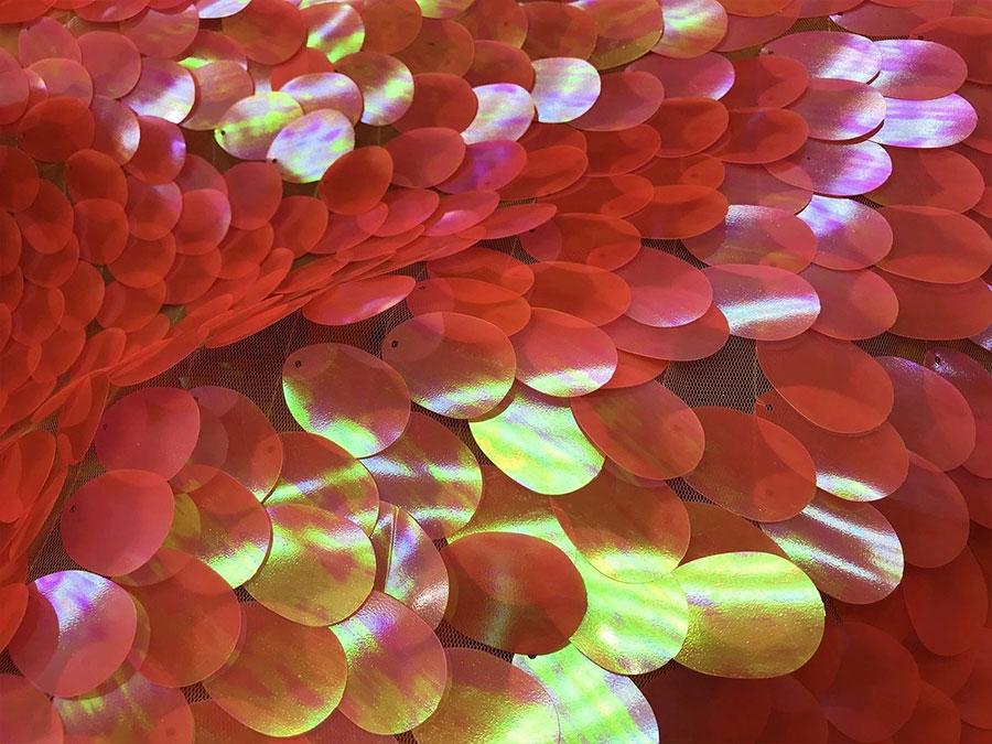 Oval Teardrop Mermaid Fabric Shiny Sequin BtyICEFABRICICE FABRICSLight PinkOval Teardrop Mermaid Fabric Shiny Sequin Bty ICEFABRIC