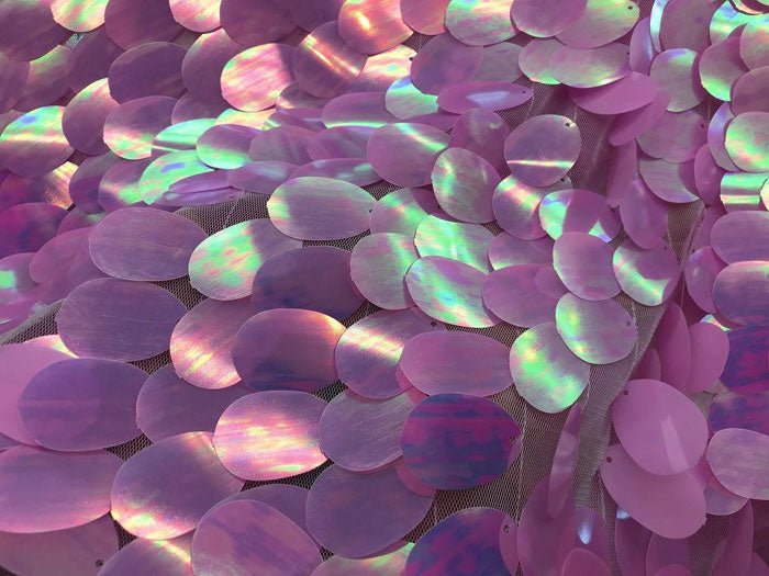 Oval Teardrop Mermaid Fabric Shiny Sequin BtyICEFABRICICE FABRICSLilac/AquaOval Teardrop Mermaid Fabric Shiny Sequin Bty ICEFABRIC