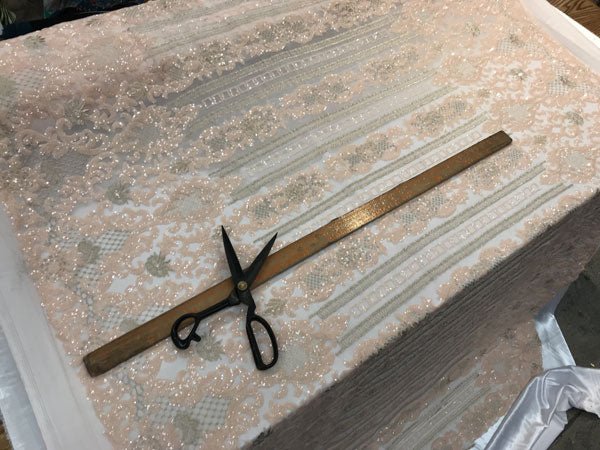 Peach New Elegant Design Full Embroidered Sequin 4 Way Stretch Fabric Sold By The YardICE FABRICSICE FABRICSPeach New Elegant Design Full Embroidered Sequin 4 Way Stretch Fabric Sold By The Yard ICE FABRICS