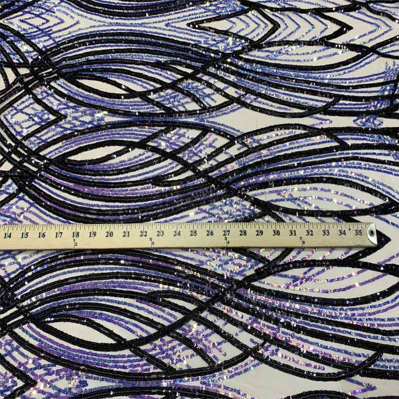 Peacock Design 4 Way Stretch Sequins (Iridescent) Fabric By The YardICEFABRICICE FABRICSPurple Lilac On Nude MeshPeacock Design 4 Way Stretch Sequins (Iridescent) Fabric By The Yard ICEFABRIC