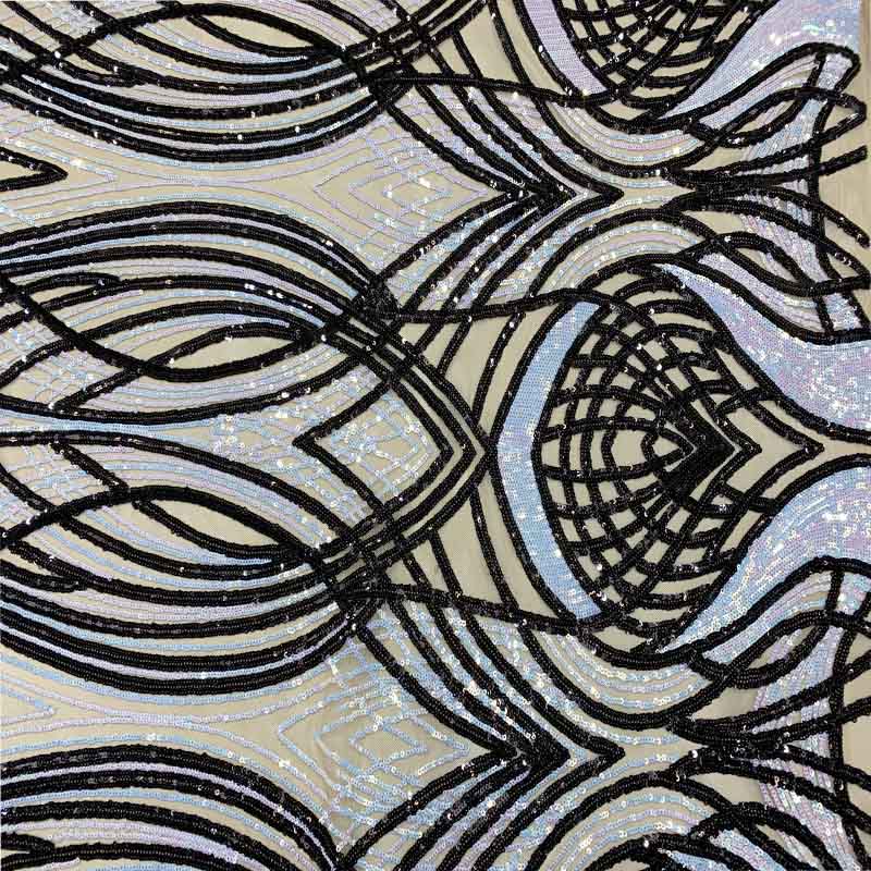Peacock Design 4 Way Stretch Sequins (Iridescent) Fabric By The YardICEFABRICICE FABRICSGreen On Nude MeshPeacock Design 4 Way Stretch Sequins (Iridescent) Fabric By The Yard ICEFABRIC