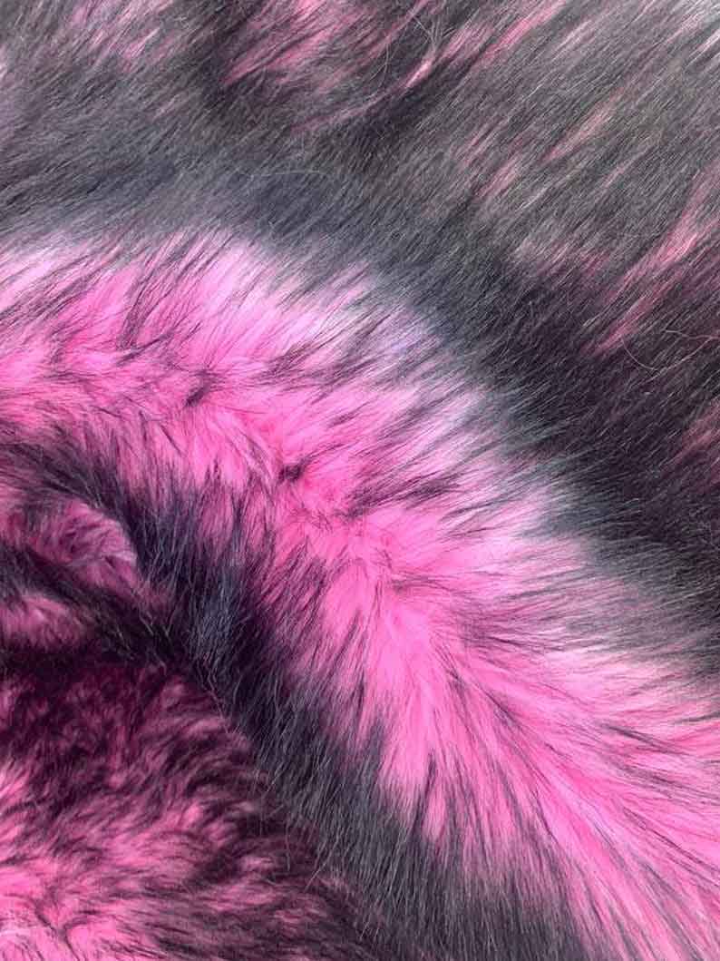 Pink Husky Faux Fur Fabric - Shaggy Fur Luxury FabricICE FABRICSICE FABRICSPink Husky Faux Fur Fabric - Shaggy Fur Luxury Fabric ICE FABRICS