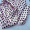 Pink/black / Silky 1/2 inches/ Polka Dot Fabric / Satin Fabric