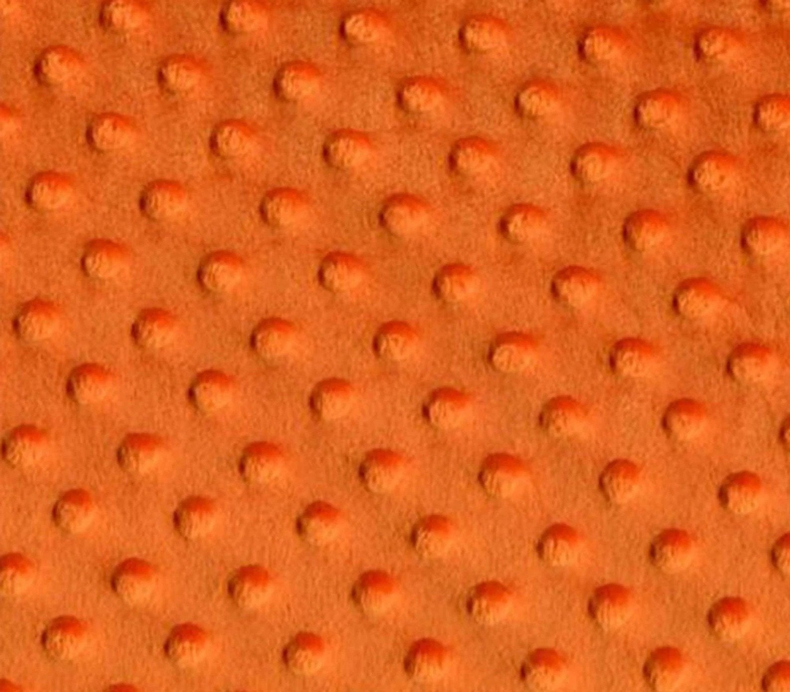Polka Dots Fabric Minky Fleece OrangeICEFABRICICE FABRICSOrangePolka Dots Fabric Minky Fleece Orange ICEFABRIC
