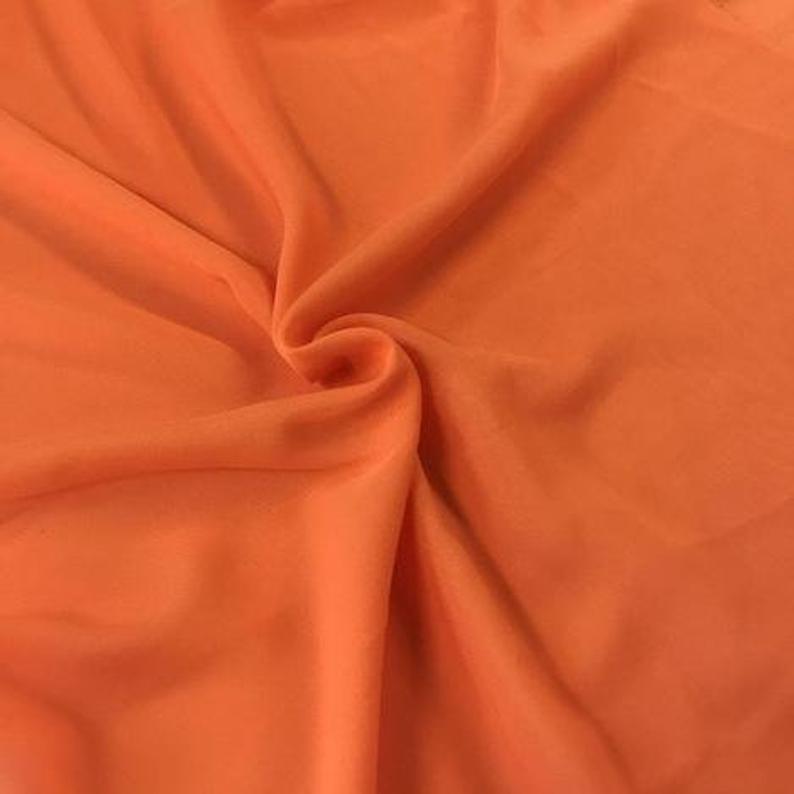 Poly Chiffon Fabric By The Roll (25Yards) 30 Colors AvailableChiffon FabricICEFABRICICE FABRICSOrangeBy The Roll (60" Wide)Poly Chiffon Fabric By The Roll (25Yards) 30 Colors Available ICEFABRIC