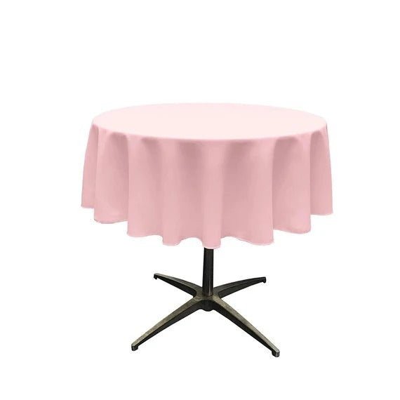 Polyester Poplin Tablecloth 51-Inch Round, Dark Runners Decorations Fashion Wedding Decor PromICE FABRICSICE FABRICSLight PinkPolyester Poplin Tablecloth 51-Inch Round, Dark Runners Decorations Fashion Wedding Decor Prom ICE FABRICS