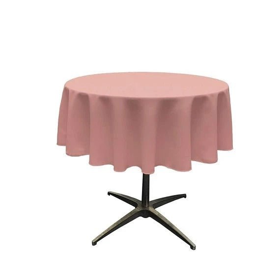 Polyester Poplin Tablecloth 51-Inch Round, Dark Runners Decorations Fashion Wedding Decor PromICE FABRICSICE FABRICSDusty RosePolyester Poplin Tablecloth 51-Inch Round, Dark Runners Decorations Fashion Wedding Decor Prom ICE FABRICS