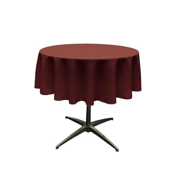 Polyester Poplin Tablecloth 51-Inch Round, Dark Runners Decorations Fashion Wedding Decor PromICE FABRICSICE FABRICSBurgundyPolyester Poplin Tablecloth 51-Inch Round, Dark Runners Decorations Fashion Wedding Decor Prom ICE FABRICS