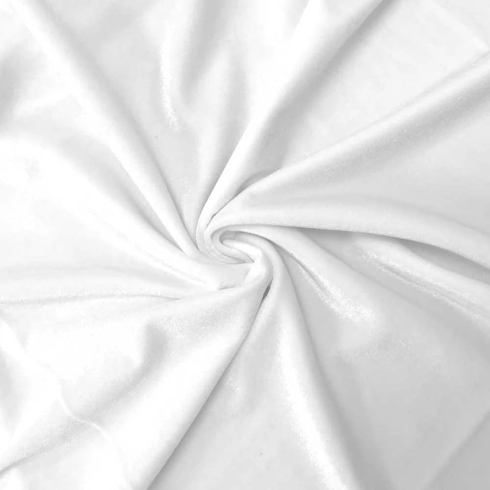 Polyester Stretch Velvet Fabric By The YardVelvet FabricICEFABRICICE FABRICS1WHITEPolyester Stretch Velvet Fabric By The Yard ICEFABRIC