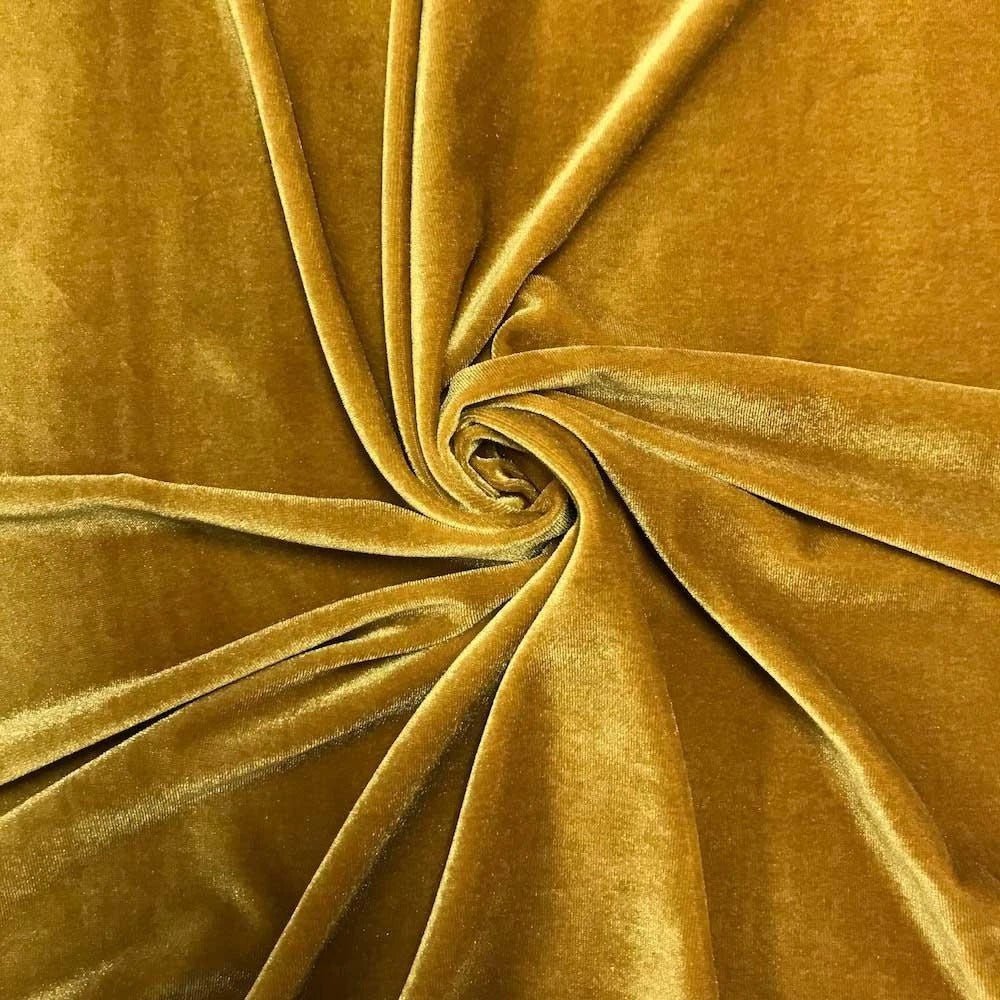 Polyester Stretch Velvet Fabric By The YardVelvet FabricICEFABRICICE FABRICS1MUSTARDPolyester Stretch Velvet Fabric By The Yard ICEFABRIC