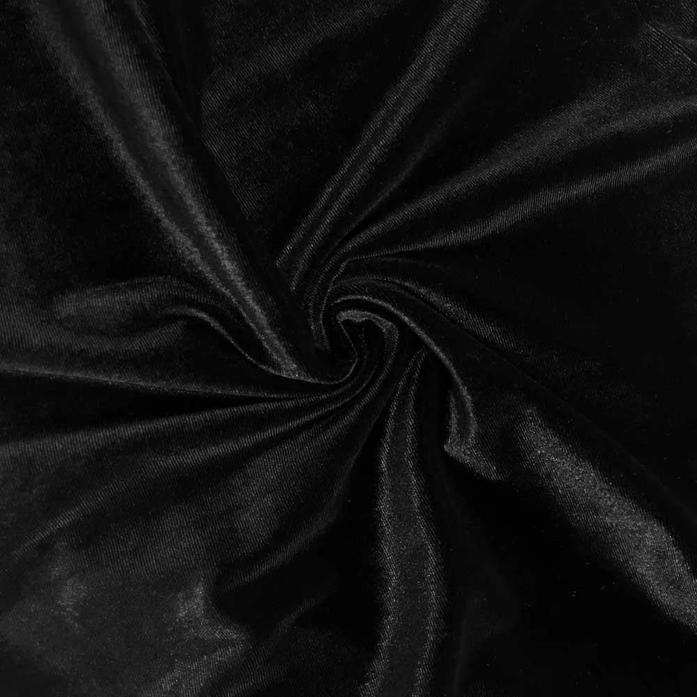 Polyester Stretch Velvet Fabric By The YardVelvet FabricICEFABRICICE FABRICS1BlackPolyester Stretch Velvet Fabric By The Yard ICEFABRIC