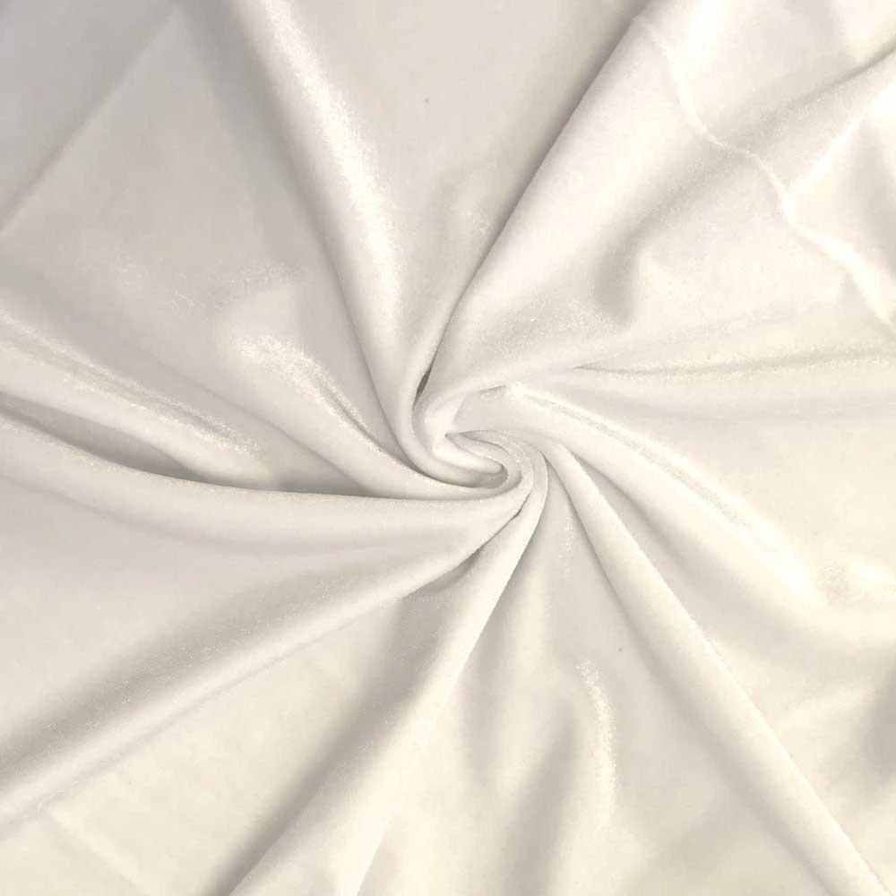 Polyester Stretch Velvet Fabric By The YardVelvet FabricICEFABRICICE FABRICS1OFF WHITEPolyester Stretch Velvet Fabric By The Yard ICEFABRIC