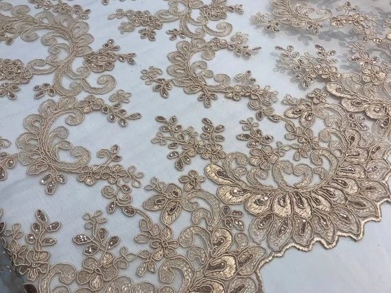 Prom Design Transparent Bridal Mesh Lace Embroidered Wedding FabricICE FABRICSICE FABRICSMauveProm Design Transparent Bridal Mesh Lace Embroidered Wedding Fabric ICE FABRICS